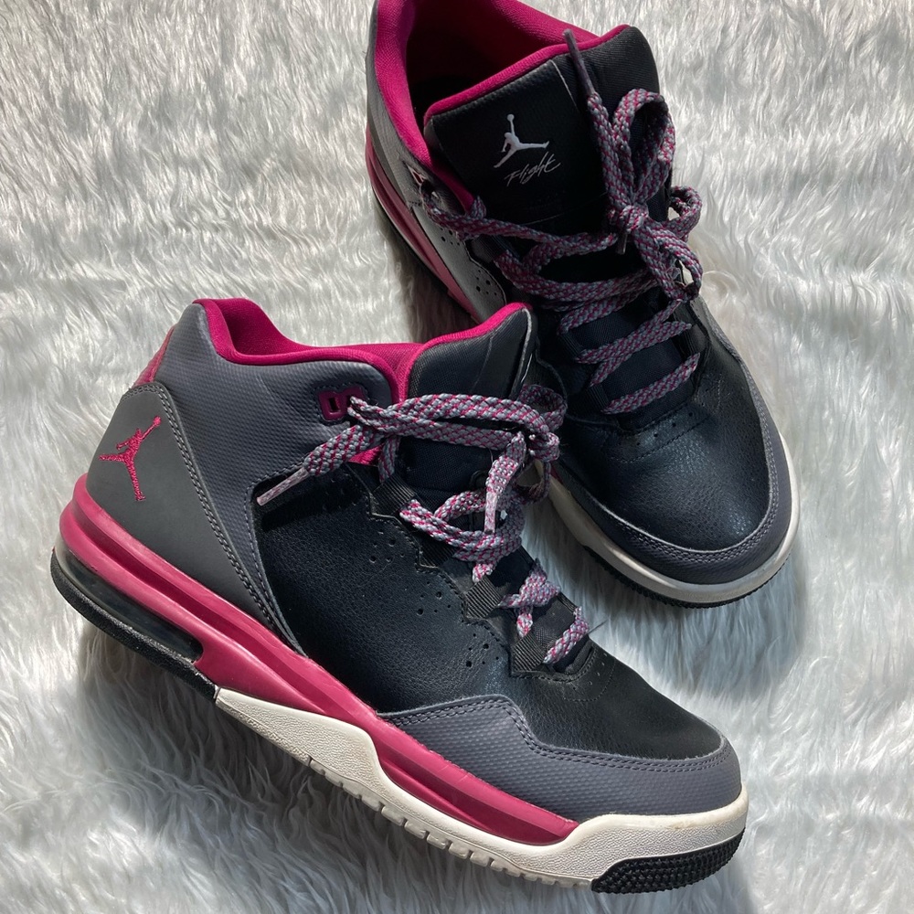 Jordan Flight Pink and Gray Shoes